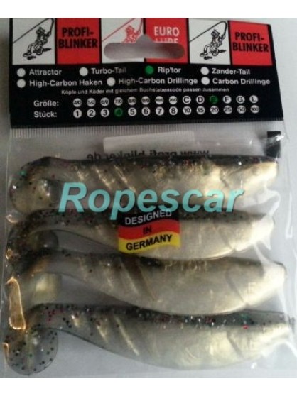 Shad Riptor Alb Perlat/Negru 10 cm - Profiblinker